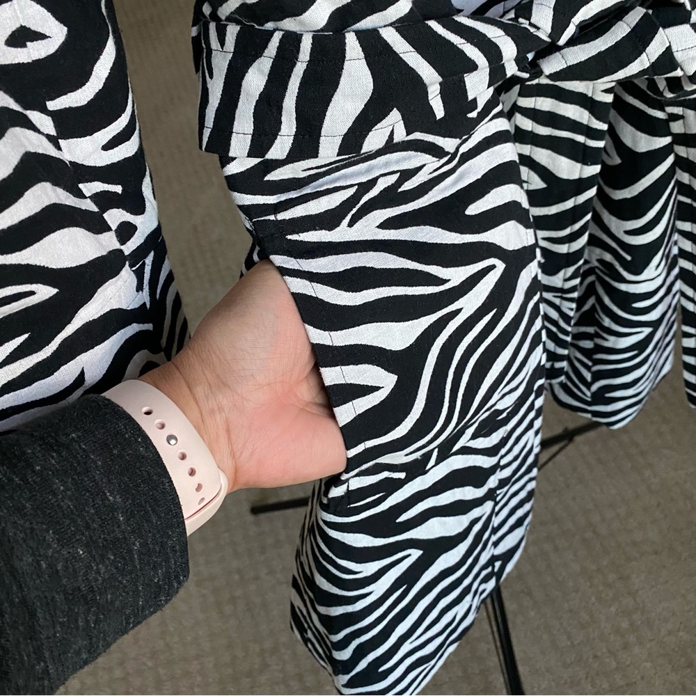 I-N-C Zebra Print Belted Jacket - image 7